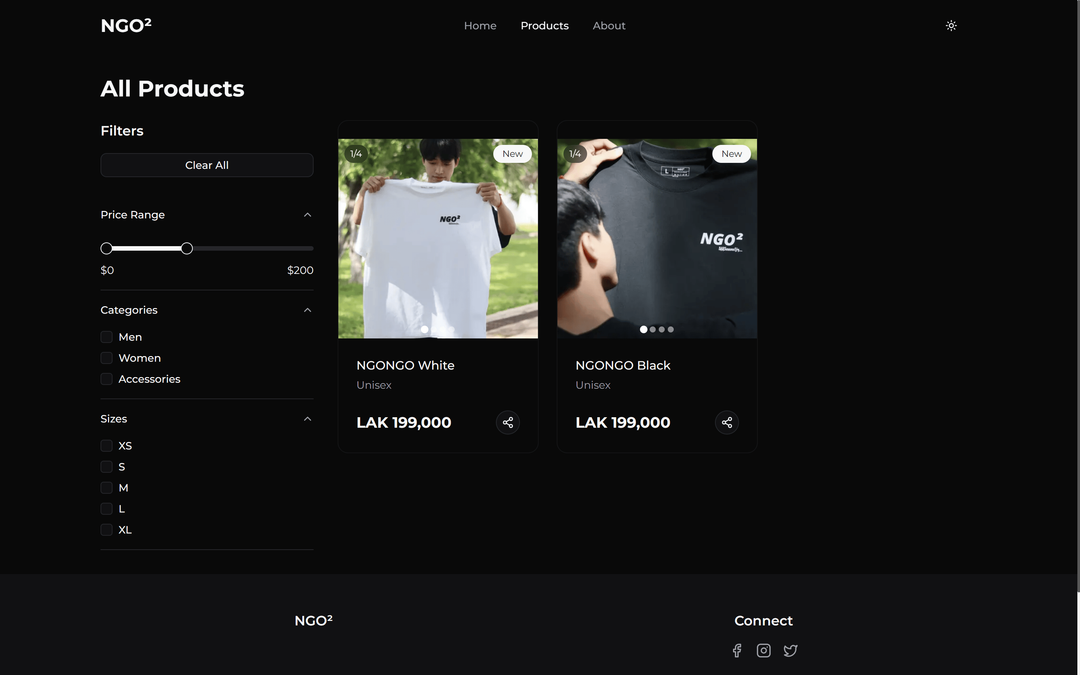 E-commerce T-Shirt Showcase with WhatsApp Integration screenshot 5